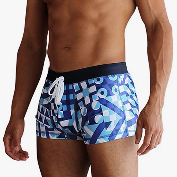 COOFANDY Swim Coofandy Mens Printed Square Leg Swim Briefsbathing